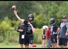 Philip Simmons High School’s Ian McCorkle throws a pass during a 7-on-7 session at Cane Bay High School in June. 